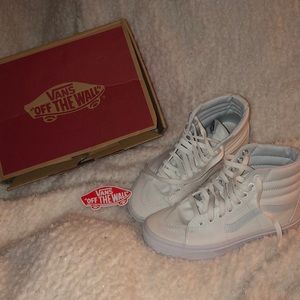 Vans White High Tops ♡